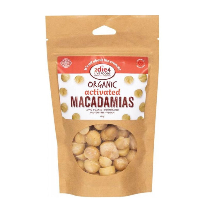 2DIE4 LIVE FOODS Organic Activated Macadamias 120g