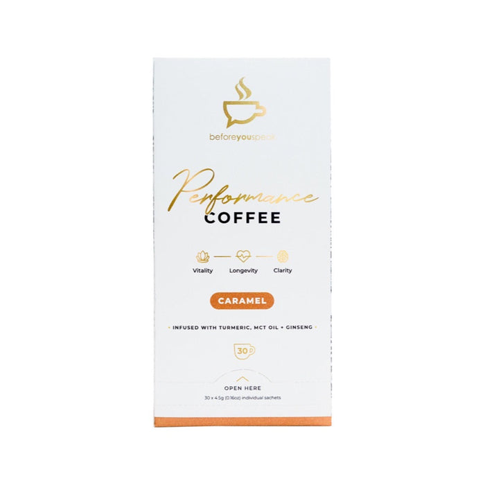 BEFORE YOU SPEAK Performance Coffee Caramel 4.5g x 30 Pack