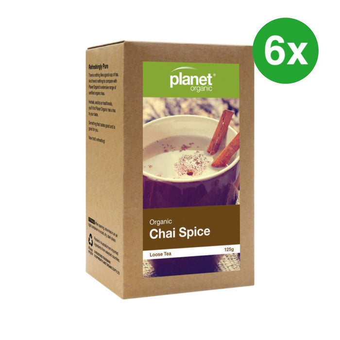 PLANET ORGANIC Chai Spice Tea Loose Leaf 125g 6 Packs