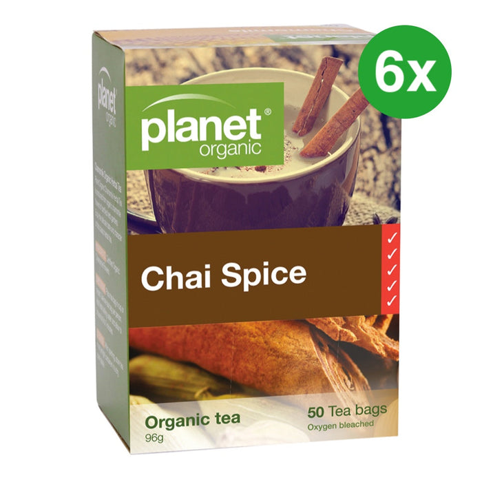 PLANET ORGANIC Chai Spice Herbal Tea 50 Bags 6 Boxes (Extra 5% Off)
