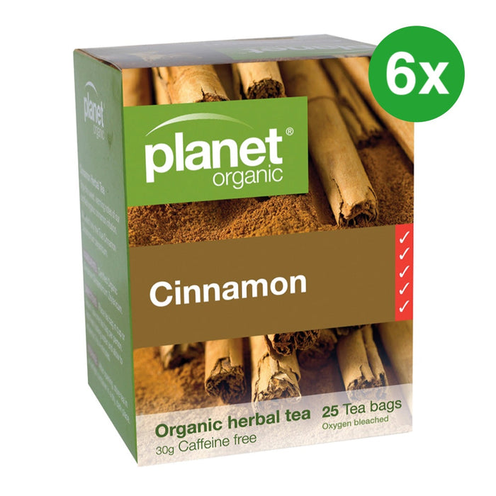 PLANET ORGANIC Cinnamon Herbal Tea 25 Bags 6 Boxes (Extra 5% Off)