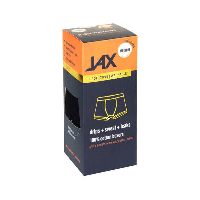 PELVI JAX Men's Leakproof Underwear Boxer Trunk Black M