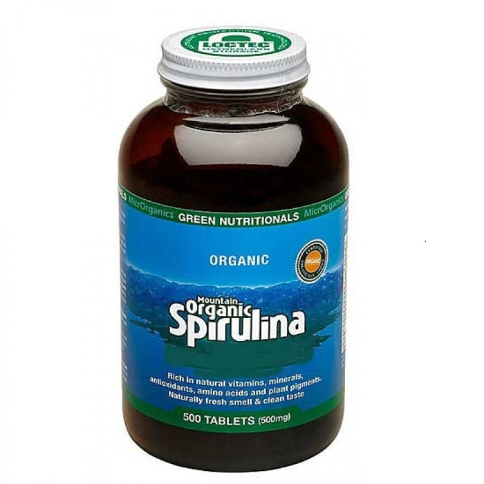 GREEN NUTRITIONALS Mountain Organic Spirulina Tablets 500mg 200 Tablets