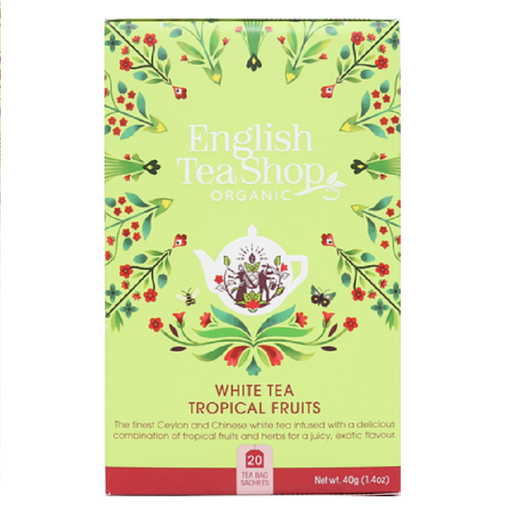 English Tea Shop Organic White Tea Tropical Fruits Teabags
