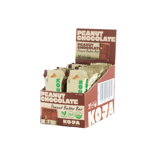 KOJA Natural Peanut Butter Bars Chocolate 16x30g