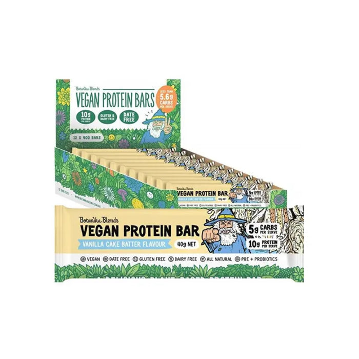 BOTANIKA BLENDS Vegan Protein Bars Vanilla Cake Batter - 12x40g