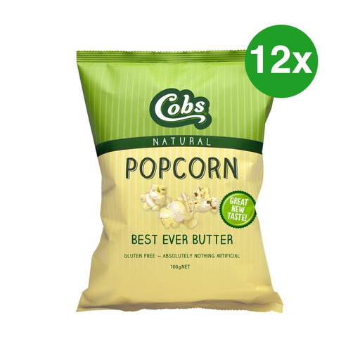 Bulk Deal: Cobs Popcorn Natural Butter 12x100g