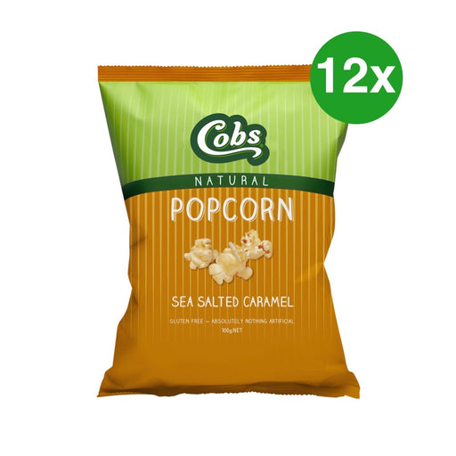 Bulk Deal: Cobs Popcorn Natural Salted Caramel 12x100g