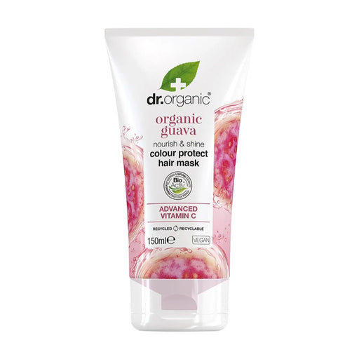 Dr Organic Guava Colour Protect Hair Mask, Natural, Vegan, Cruelty Free, Paraben & SLS Free, 150ml