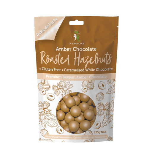 DR SUPERFOODS Roasted Hazelnuts Amber Chocolate - 125g