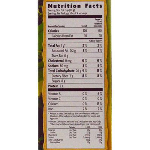 Nature’s Path Envirokidz Organic Gorilla Munch Corn Puffs 275g Nutritional Info