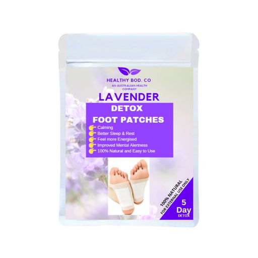 Healthy Bod. Co Detox Foot Patches Lavender x 10 Patches (5 Pairs)