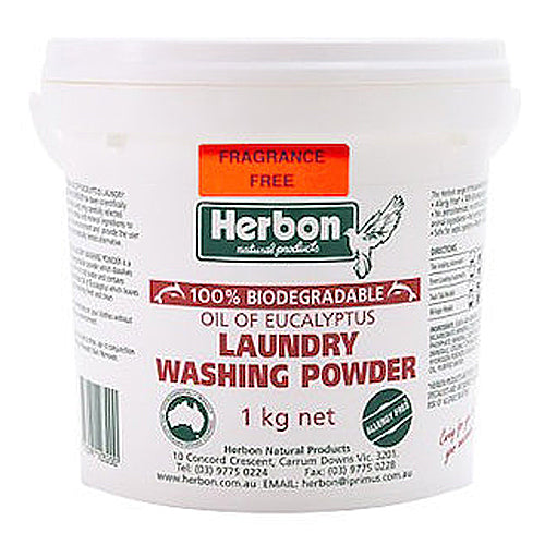 HERBON Biodegradable Laundry Washing Powder Fragrance Free 1kg