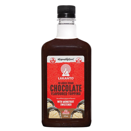LAKANTO Chocolate Flavoured Topping Monkfruit Sweetener - 375ml
