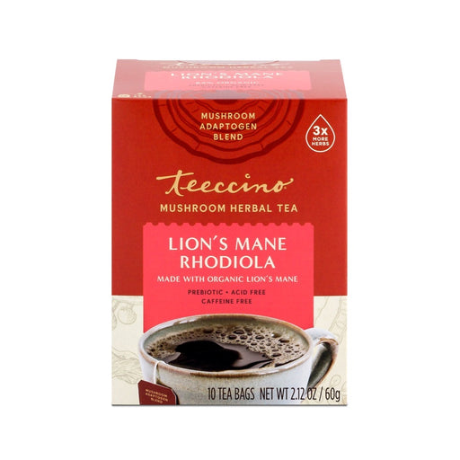 Teeccino Lion's Mane Rhodiola Mushroom x 10 Tea Bags