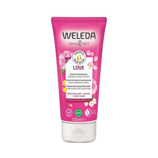 WELEDA Aroma Shower - Body Wash - Love Damascena Rose, Jasmine & Ylang Ylang - 200ml