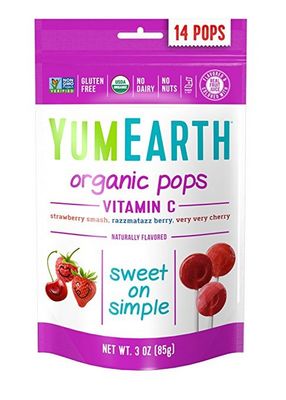 YUMEARTH Organic Lollipops Bags Vitamin C 85g/14 lollipops per bag