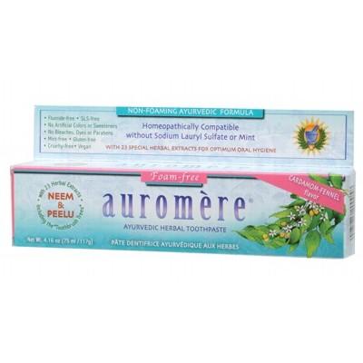 AUROMERE Toothpaste - Ayurvedic Cardamom-Fennel (Foam-Free) 117g
