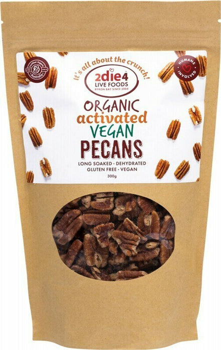2DIE4 LIVE FOODS Activated Organic Pecans Vegan 300g