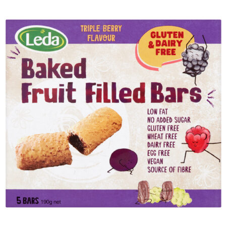 Leda Baked Fruit Filled Triple Berry Bars Multi Pack 5pk