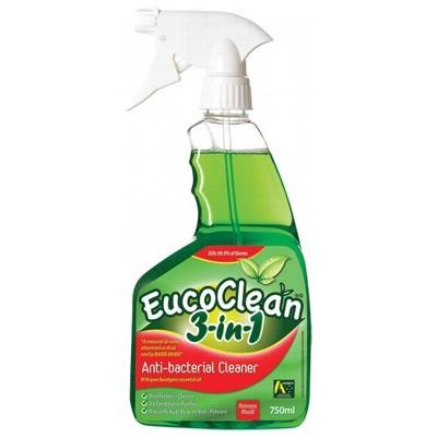 EUCOCLEAN Anti-bacterial Cleaner 3-in-1 Disinfect/Clean/Bed Bugs 750ml