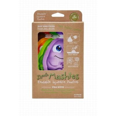 LITTLE MASHIES Reusable Squeeze Pouch Mixed Colours 130ml