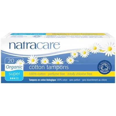 NATRACARE Organic Tampons - Super (Non-Applicator) - 20 Tampons