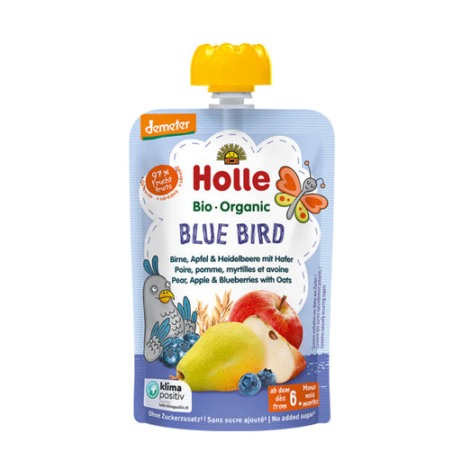 Holle Organic Pouch Pear, Apple & Blueberries with Oats 100g x 12