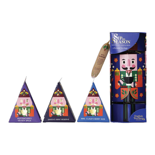 ENGLISH TEA SHOP Nutcracker Stack Harmony with 3 organic pyramid tea bags