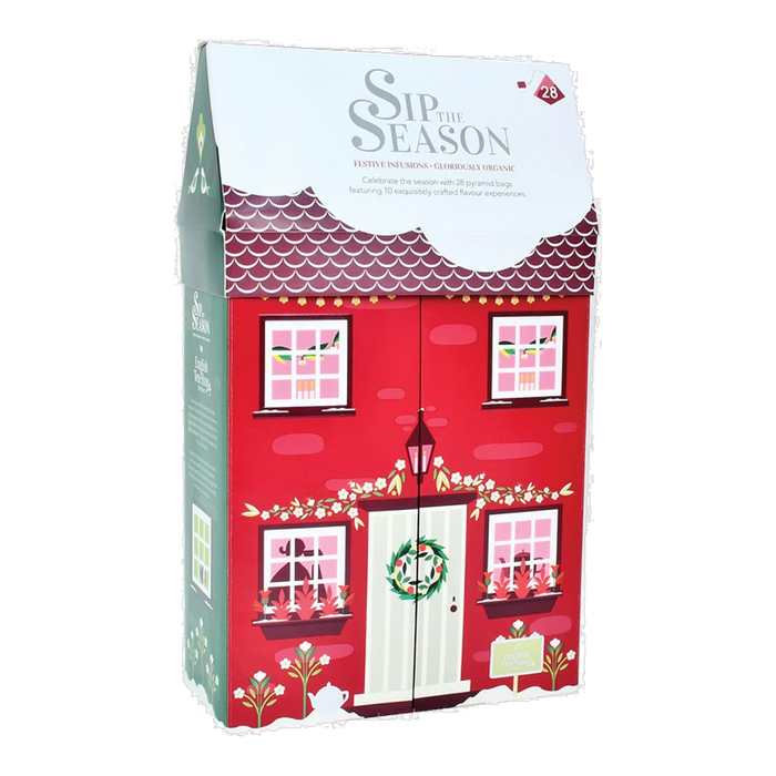 ENGLISH TEA SHOP Christmas Cottage 28 Pyramid Tea Bags 57g