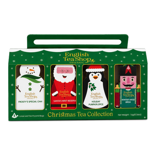 ENGLISH TEA SHOP Christmas Character Tea Collection 8 Pyramid Tea Bags 16g
