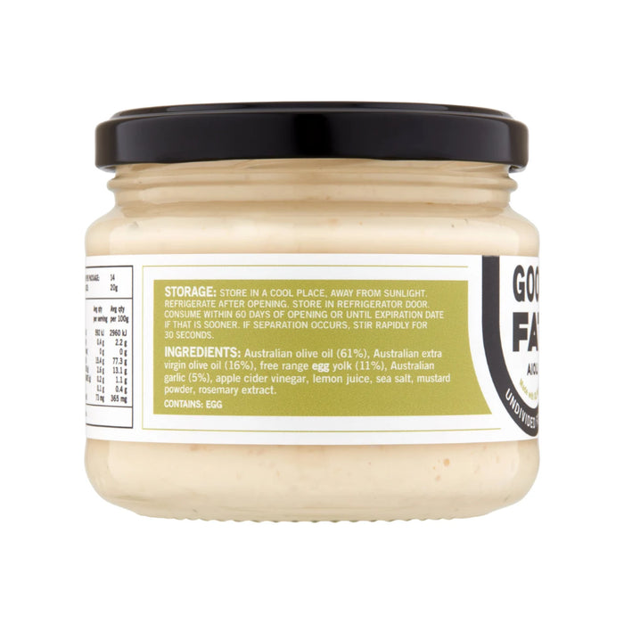 Undivided Food Co Good Fat Garlic Aioli 6x280g