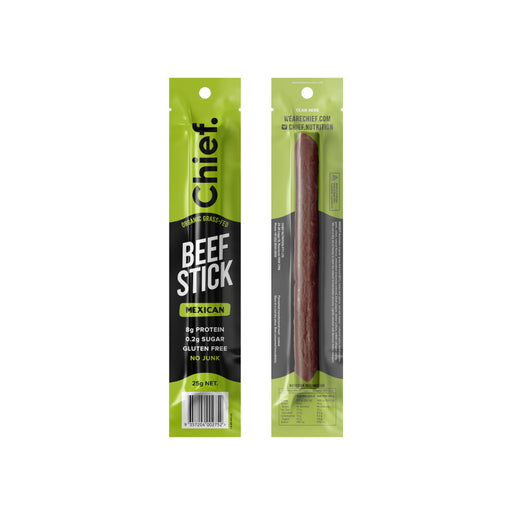 Chief Nutrition Grass Fed Beef Stick - Mexican 12x25g