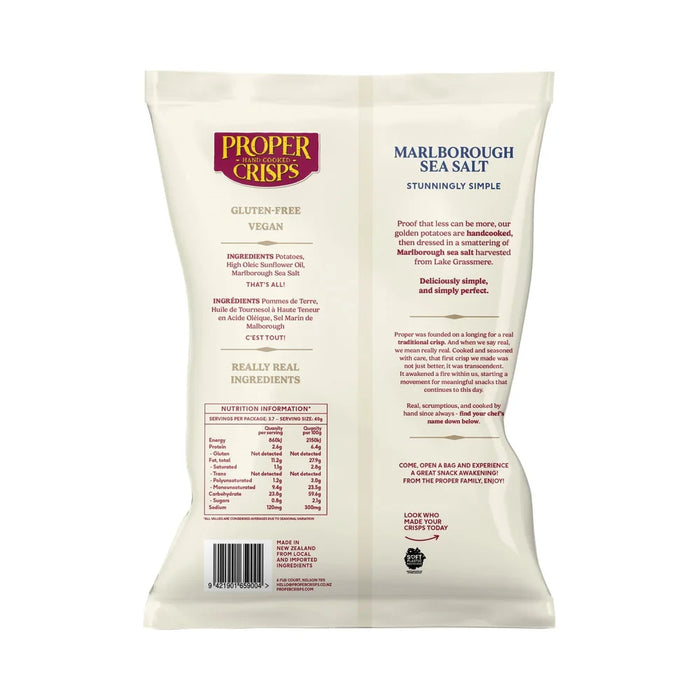 Proper Crisps Marlborough Sea Salt 150g
