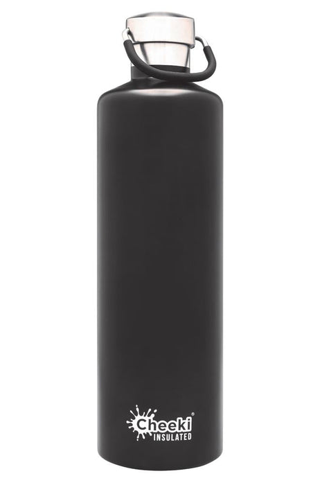 CHEEKI Stainless Steel Bottle Insulated 1L Black