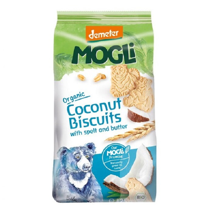 Mogli Organic Spelt Biscuits Coconut 125g x 7