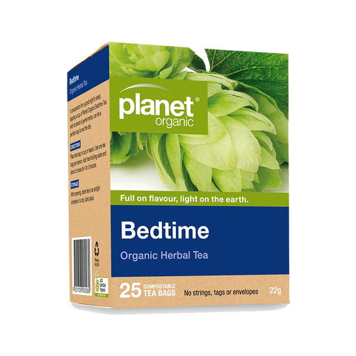 PLANET ORGANIC Bedtime Herbal Tea 25 Bags packaging