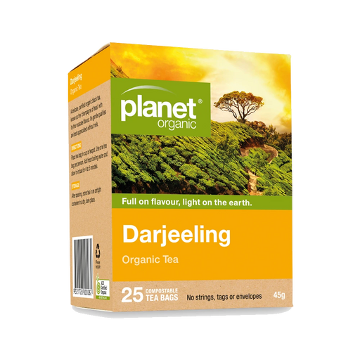 PLANET ORGANIC Darjeeling Tea 25 Bags packaging
