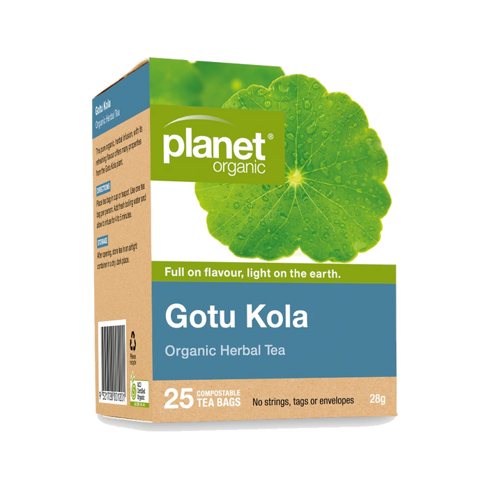 PLANET ORGANIC Gotu Kola Herbal Tea 25 Bags packaging