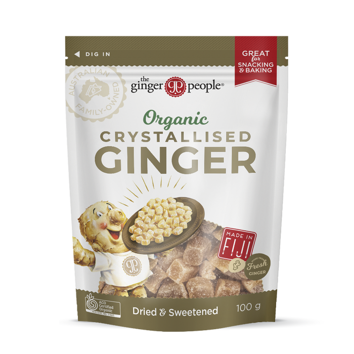THE GINGER PEOPLE Organic Crystallised Ginger 100g