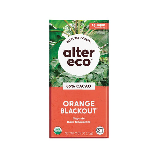 Alter Eco Chocolate Organic Dark Orange Blackout 12x75g