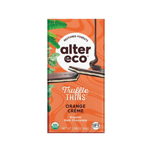 ALTER ECO Chocolate Organic Orange Creme Dark Truffle Thins 12x84g