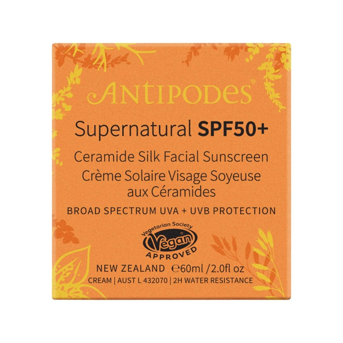 Antipodes Supernatural SPF50+ Ceramide Silk Sunscreen 60ml