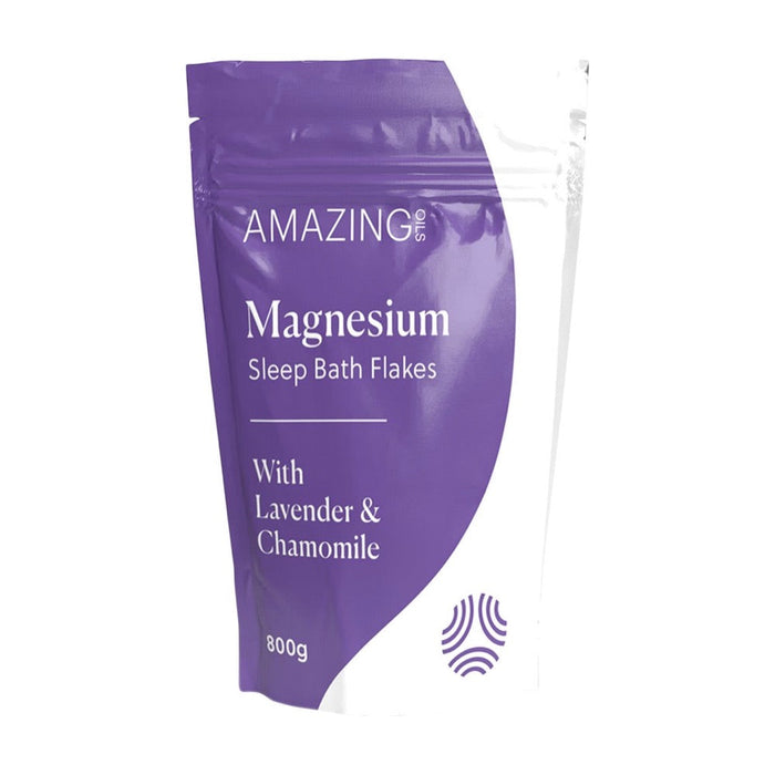 AMAZING OILS Magnesium Sleep Bath Flakes With Lavender & Chamomile 800g