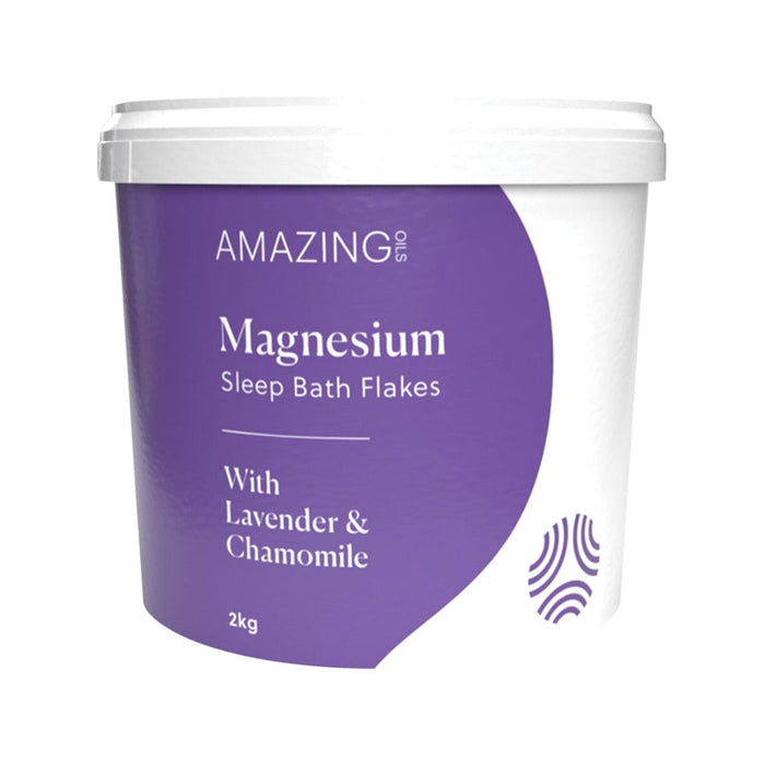 AMAZING OILS Magnesium Sleep Bath Flakes With Lavender & Chamomile 2kg