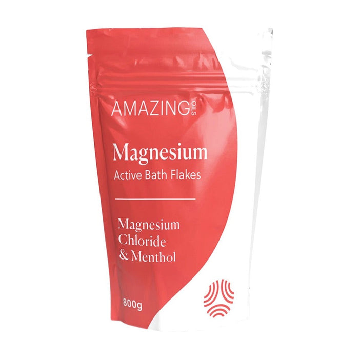 AMAZING OILS Magnesium Active Bath Flakes Magnesium Chloride & Menthol 800g