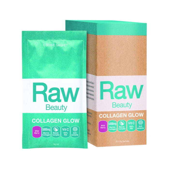 AMAZONIA Raw Beauty Collagen Glow Wild Berry 9g x 20 Pack