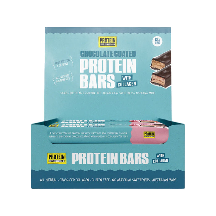 PROTEIN SUPPLIES AUSTRALIA Protein Bar with Collagen Berry Cheesecake 12x45g