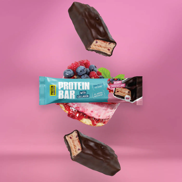 PROTEIN SUPPLIES AUSTRALIA Protein Bar with Collagen Berry Cheesecake 12x45g