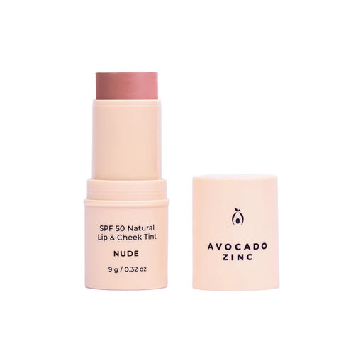 Avocado Zinc SPF50 Natural Lip & Cheek Tint - Nude 9g